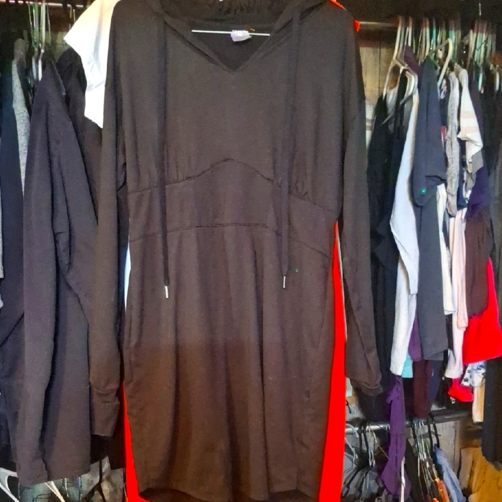 Black Hooded Dress